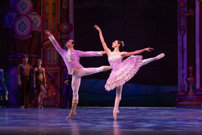 Marize Fumero and Randy Crespo dance in Milwaukee Ballet's newly redesigned production of "The Nutcracker: Drosselmeyer's Imaginarium."